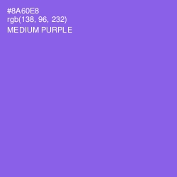 #8A60E8 - Medium Purple Color Image